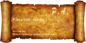 Pásztor Alda névjegykártya